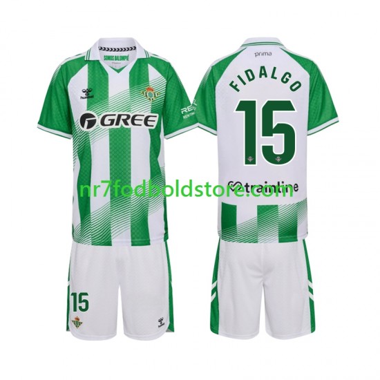 Real Betis Trøje Fidalgo 15 Børn Hjemmebane Fodboldsæt 2026-2027 Kortærmet