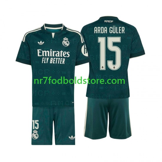 Real Madrid Trøje Arda Guler 15 Børn Udebane Fodboldsæt 2026-2027 Kortærmet