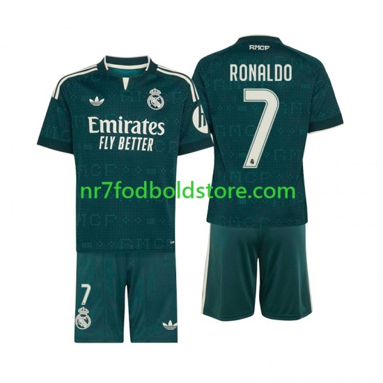 Real Madrid Trøje Cristiano Ronaldo 7 Børn Udebane Fodboldsæt 2026-2027 Kortærmet