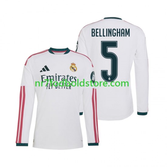 Real Madrid Trøje Jude Bellingham 5 Mænd Hjemmebane Fodboldsæt 2026-2027 Langærmet
