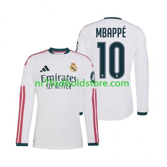 Real Madrid Trøje Mbappé Kylian 10 Mænd Hjemmebane Fodboldsæt 2026-2027 Langærmet