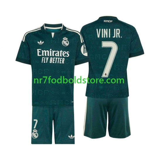 Real Madrid Trøje Vinicius Junior 7 Børn Udebane Fodboldsæt 2026-2027 Kortærmet