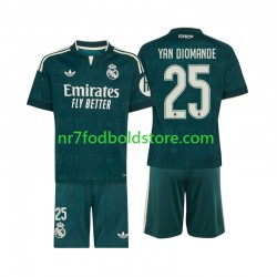 Real Madrid Trøje Yan Diomande 25 Børn Udebane Fodboldsæt 2026-2027 Kortærmet