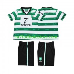 Sporting CP Trøje 2000 Retro Børn Hjemmebane Fodboldsæt 1999 Kortærmet