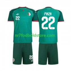 Algeriet Trøje Ibrahim Maza 22 Børn Udebane Fodboldsæt 2026 Kortærmet
