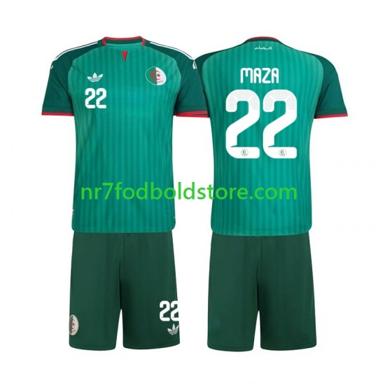 Algeriet Trøje Ibrahim Maza 22 Børn Udebane Fodboldsæt 2026 Kortærmet