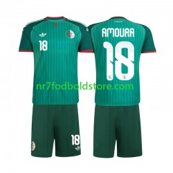 Algeriet Trøje Mohamed Amoura 18 Børn Udebane Fodboldsæt 2026 Kortærmet