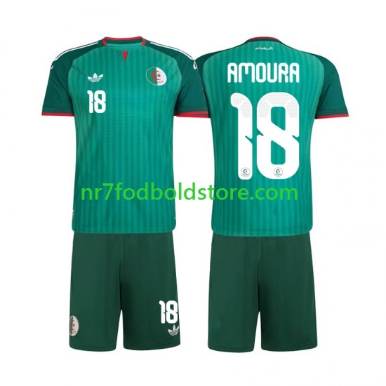 Algeriet Trøje Mohamed Amoura 18 Børn Udebane Fodboldsæt 2026 Kortærmet