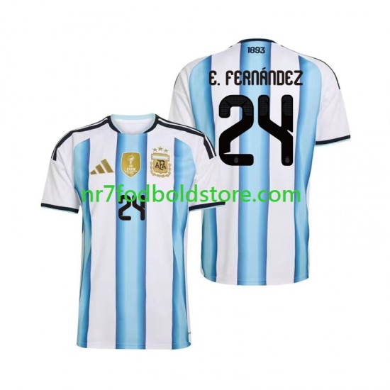 Argentina Trøje Enzo Fernandez 24 Mænd Hjemmebane Fodboldsæt VM i fodbold 2026 Kortærmet
