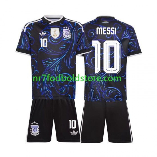 Argentina Trøje Lionel Messi 10 Børn Udebane Fodboldsæt VM i fodbold 2026 Kortærmet