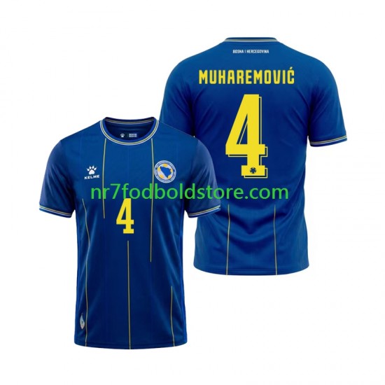Bosnien Hercegovina Trøje Tarik Muharemovic 4 Mænd Hjemmebane Fodboldsæt VM i fodbold 2026 Kortærmet