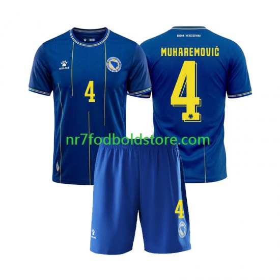 Bosnien Hercegovina Trøje Tarik Muharemovic 4 Børn Hjemmebane Fodboldsæt VM i fodbold 2026 Kortærmet