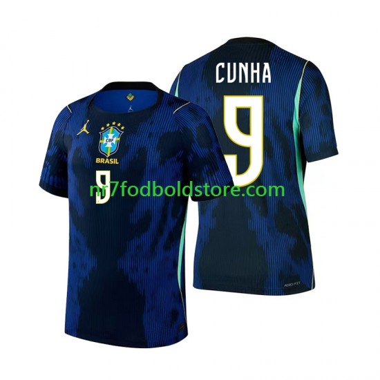 Brasilien Trøje Matheus Cunha 9 Mænd Udebane Fodboldsæt VM i fodbold 2026 Kortærmet