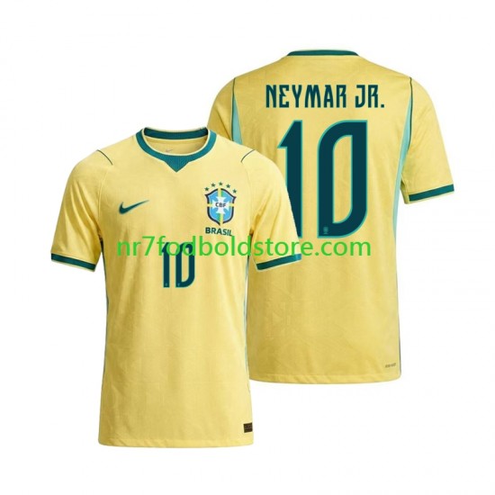 Brasilien Trøje Neymar JR 10 Mænd Hjemmebane Fodboldsæt VM i fodbold 2026 Kortærmet