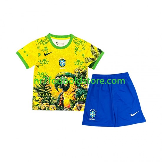 Brasilien Trøje Special Børn Hjemmebane Fodboldsæt 2026 Kortærmet