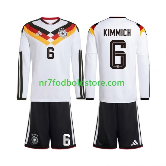 Tyskland Trøje Joshua Kimmich 6 Børn Hjemmebane Fodboldsæt VM i fodbold 2026 Langærmet