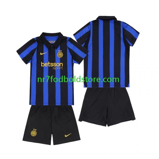 Inter Milan Trøje Børn Hjemmebane Fodboldsæt 2026-2027 Kortærmet
