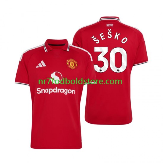 Manchester United Trøje Benjamin Sesko 30 Mænd Hjemmebane Fodboldsæt 2026-2027 Kortærmet