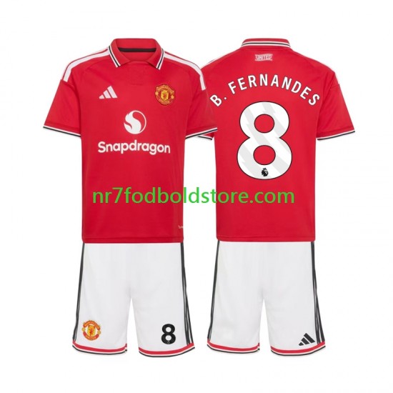 Manchester United Trøje Bruno Fernandes 8 Børn Hjemmebane Fodboldsæt 2026-2027 Kortærmet