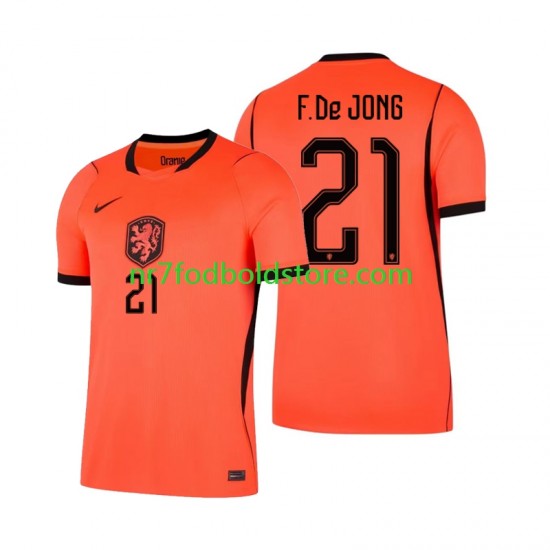 Holland Trøje Frenkie de Jong 21 Mænd Hjemmebane Fodboldsæt VM i fodbold 2026 Kortærmet
