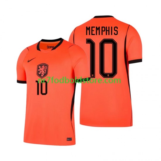 Holland Trøje Memphis Depay 10 Mænd Hjemmebane Fodboldsæt VM i fodbold 2026 Kortærmet