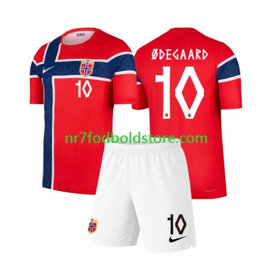 Norge Trøje Martin Odegaard 10 Børn Hjemmebane Fodboldsæt VM i fodbold 2026 Kortærmet