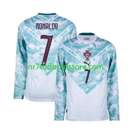 Portugal Trøje Cristiano Ronaldo 7 Mænd Udebane Fodboldsæt VM i fodbold 2026 Langærmet