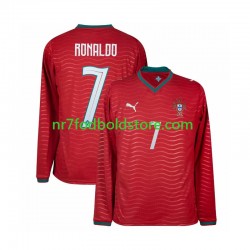 Portugal Trøje Cristiano Ronaldo 7 Mænd Hjemmebane Fodboldsæt VM i fodbold 2026 Langærmet