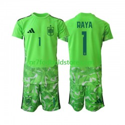 Spanien Trøje David Raya 1 6th Green color Målmand Børn VM i fodbold 2026 Kortærmet