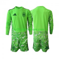 Spanien Trøje 6th Green color Målmand Børn VM i fodbold 2026 Langærmet