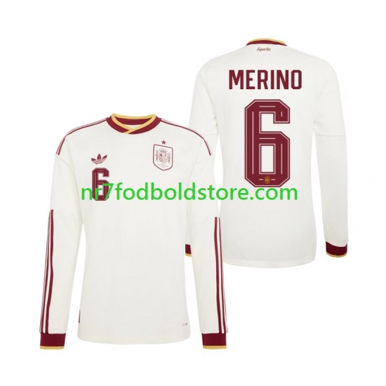 Spanien Trøje Mikel Merino 6 Mænd Udebane Fodboldsæt VM i fodbold 2026 Langærmet