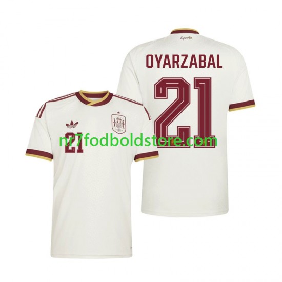 Spanien Trøje Mikel Oyarzabal 21 Mænd Udebane Fodboldsæt VM i fodbold 2026 Kortærmet