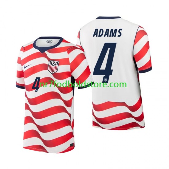 USA Trøje Tyler Adams 4 Mænd Hjemmebane Fodboldsæt VM i fodbold 2026 Kortærmet