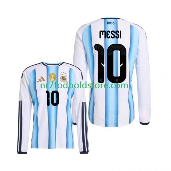 Argentina Trøje Lionel Messi 10 Mænd Hjemmebane Fodboldsæt VM i fodbold 2026 Langærmet