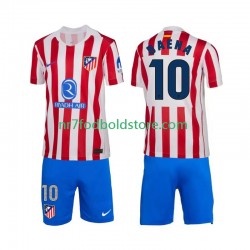 Atlético Madrid Trøje Alex Baena 10 Børn Hjemmebane Fodboldsæt 2025-2026 Kortærmet