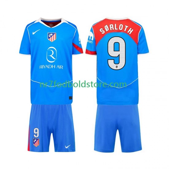 Atlético Madrid Trøje Alexander Sorloth 9 Børn 3. Valg Fodboldsæt 2025-2026 Kortærmet
