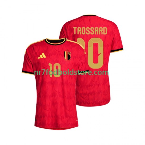 Belgien Trøje Leandro Trossard 10 Mænd Hjemmebane Fodboldsæt VM i fodbold 2026 Kortærmet