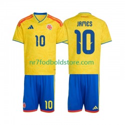 Colombia Trøje James Rodriguez 10 Børn Hjemmebane Fodboldsæt VM i fodbold 2026 Kortærmet