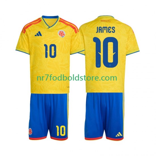 Colombia Trøje James Rodriguez 10 Børn Hjemmebane Fodboldsæt VM i fodbold 2026 Kortærmet