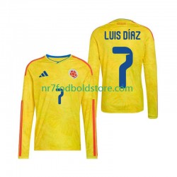 Colombia Trøje Luis Diaz 7 Mænd Hjemmebane Fodboldsæt VM i fodbold 2026 Langærmet