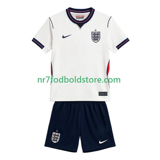 England Trøje Børn Hjemmebane Fodboldsæt VM i fodbold 2026 Kortærmet