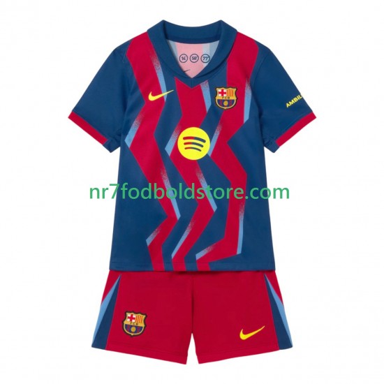 FC Barcelona Trøje Børn 4. Valg Fodboldsæt 2025-2026 Kortærmet