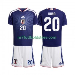 Japan Trøje Kubo 20 Børn Hjemmebane Fodboldsæt VM i fodbold 2026 Kortærmet