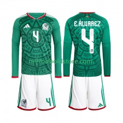Mexico Trøje Edson Alvarez 4 Børn Hjemmebane Fodboldsæt VM i fodbold 2026 Langærmet