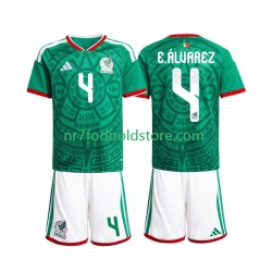 Mexico Trøje Edson Alvarez 4 Børn Hjemmebane Fodboldsæt VM i fodbold 2026 Kortærmet