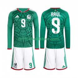 Mexico Trøje Raul Jimenez 9 Børn Hjemmebane Fodboldsæt VM i fodbold 2026 Langærmet