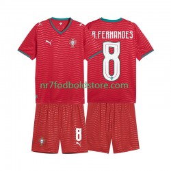 Portugal Trøje Bruno Fernandes 8 Børn Hjemmebane Fodboldsæt VM i fodbold 2026 Kortærmet