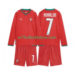 Portugal Trøje Cristiano Ronaldo 7 Børn Hjemmebane Fodboldsæt VM i fodbold 2026 Langærmet