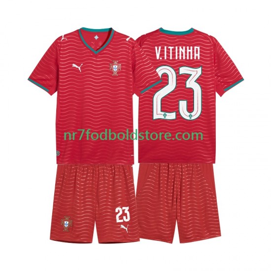 Portugal Trøje Vitinha 23 Børn Hjemmebane Fodboldsæt VM i fodbold 2026 Kortærmet