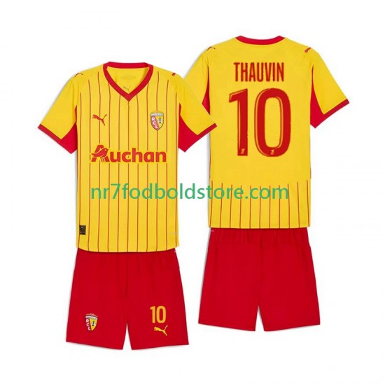 RC Lens Trøje Florian Thauvin 10 Børn Hjemmebane Fodboldsæt 2025-2026 Kortærmet